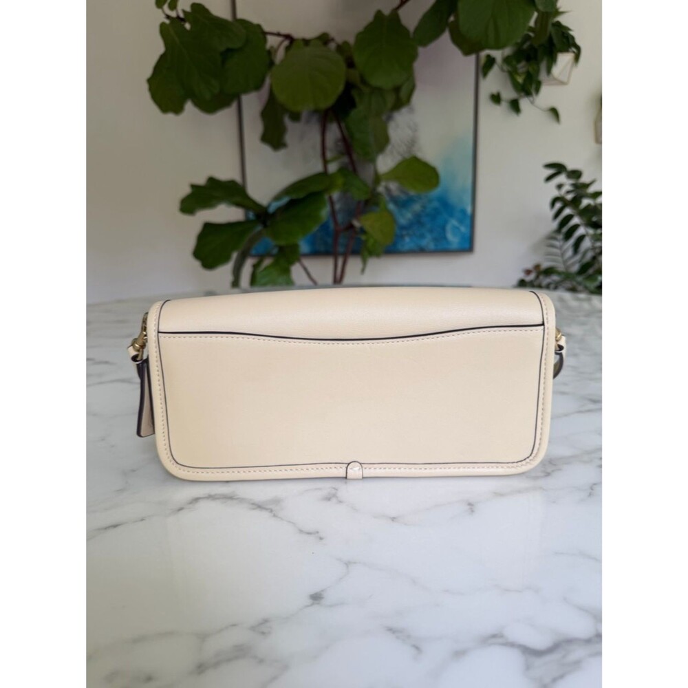 NWOT Coach DINKY Bag Glovetanned Leather CW641 Brass Moonlight Cream Ivory - Picture 6 of 15